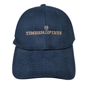 Timber Pines Strapback Hat Blue One Size Adjustable Embroidered Town Talk
